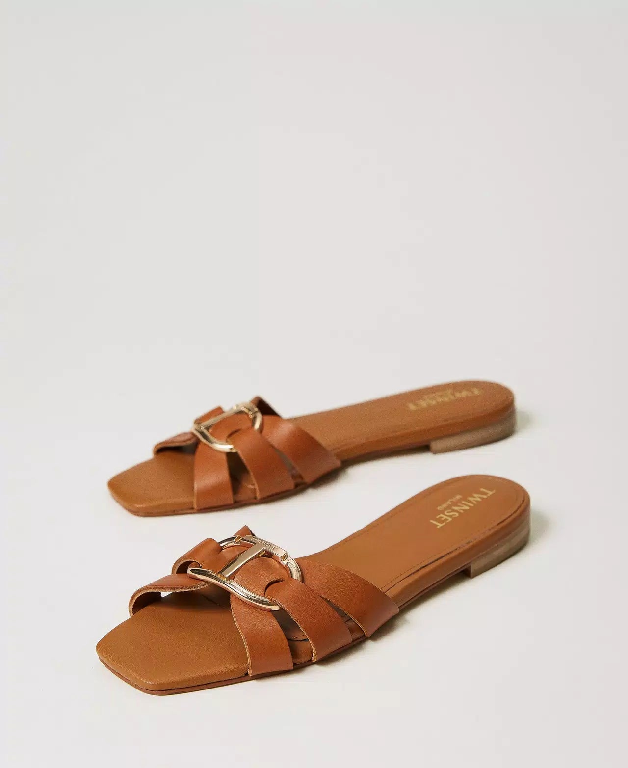 Leather slides