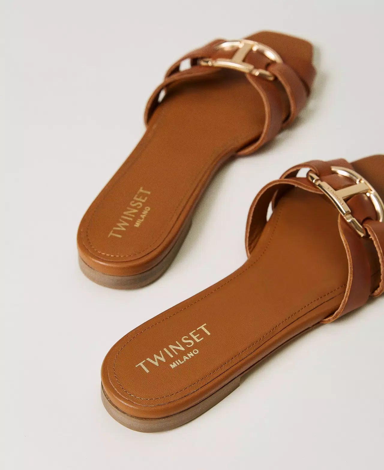 Leather slides