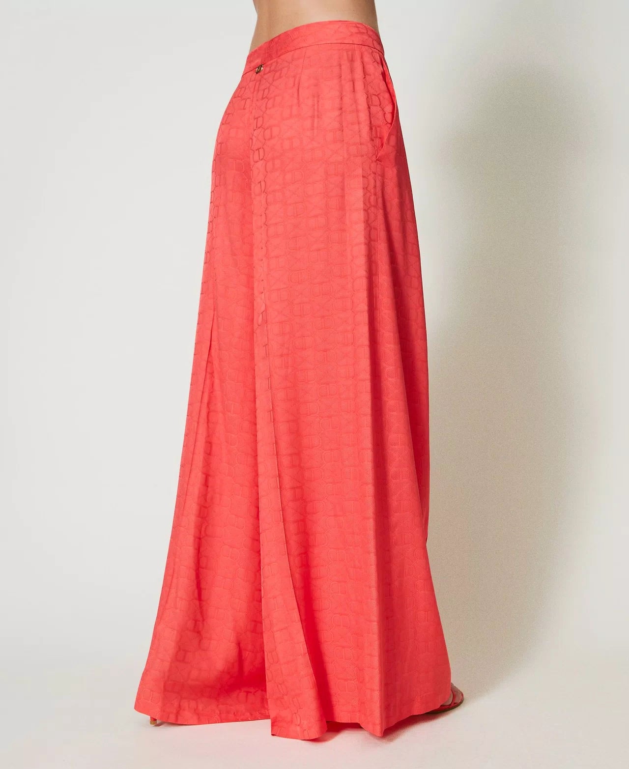 Jacquard palazzo trousers