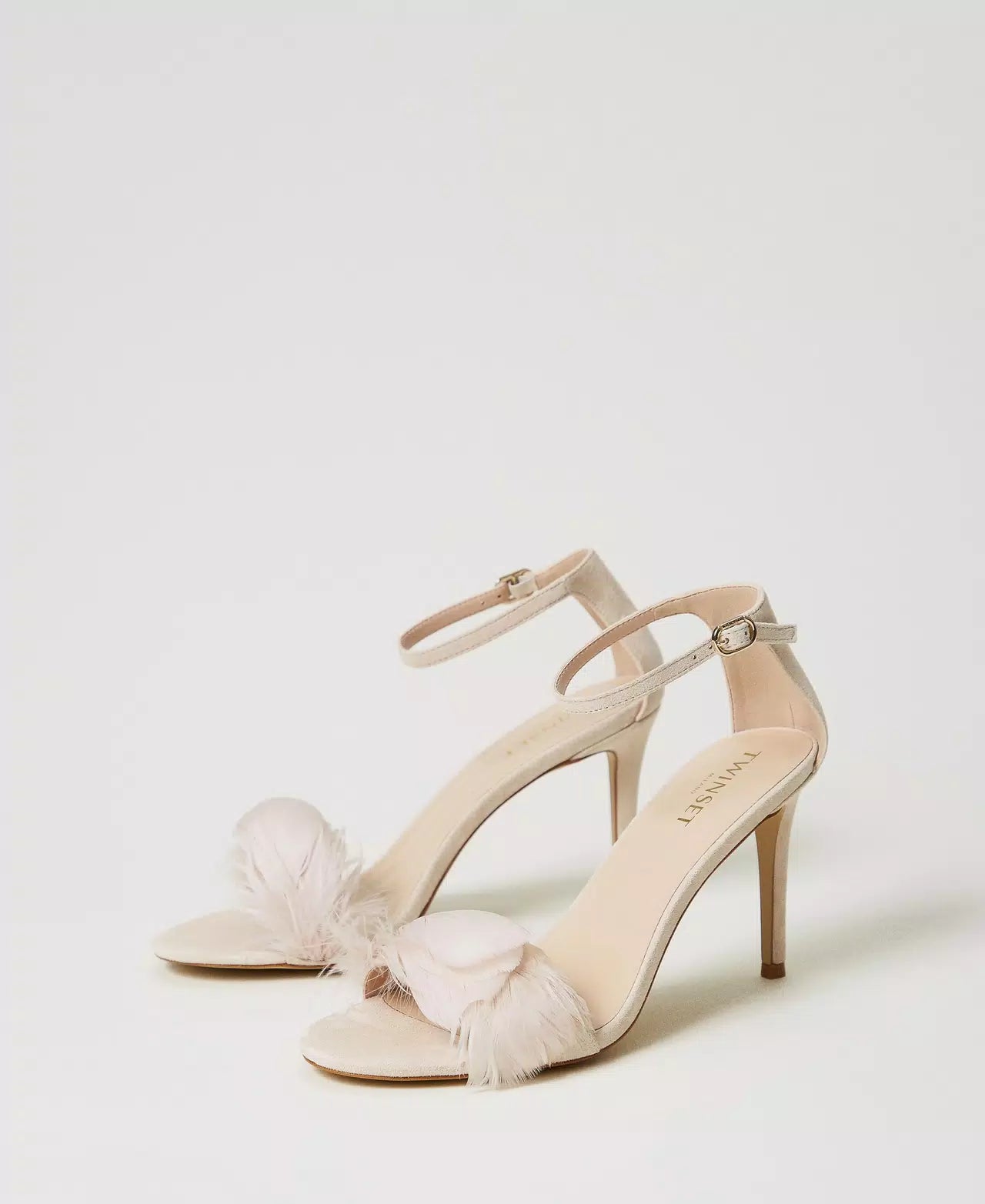 Leather Sandals With Feathers