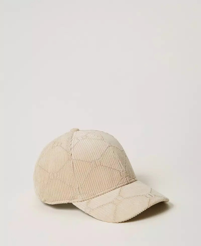 Velvet Baseball Cap Beige