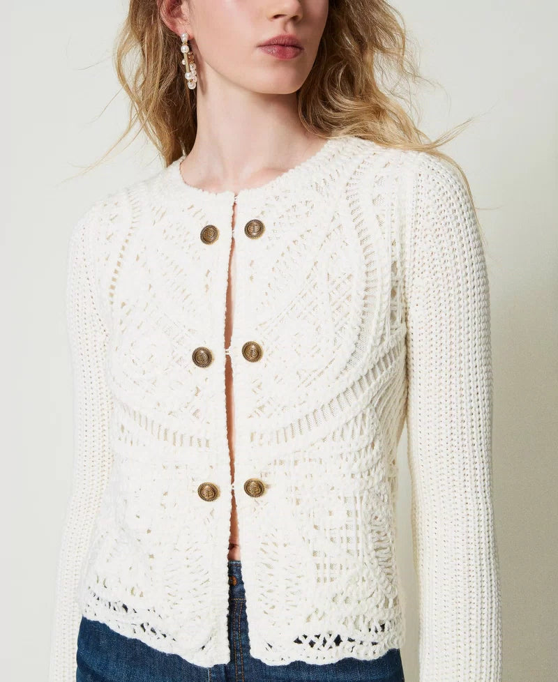 Wool Crochet Jacket