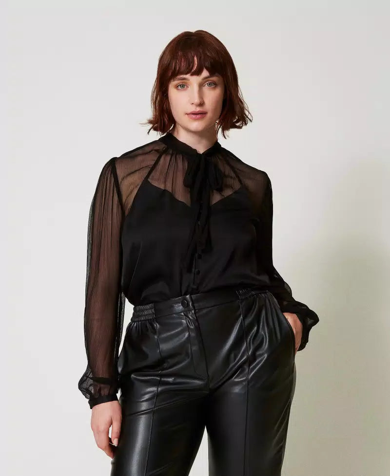 Chiffon Satin Shirt