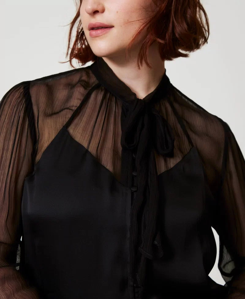 Chiffon Satin Shirt