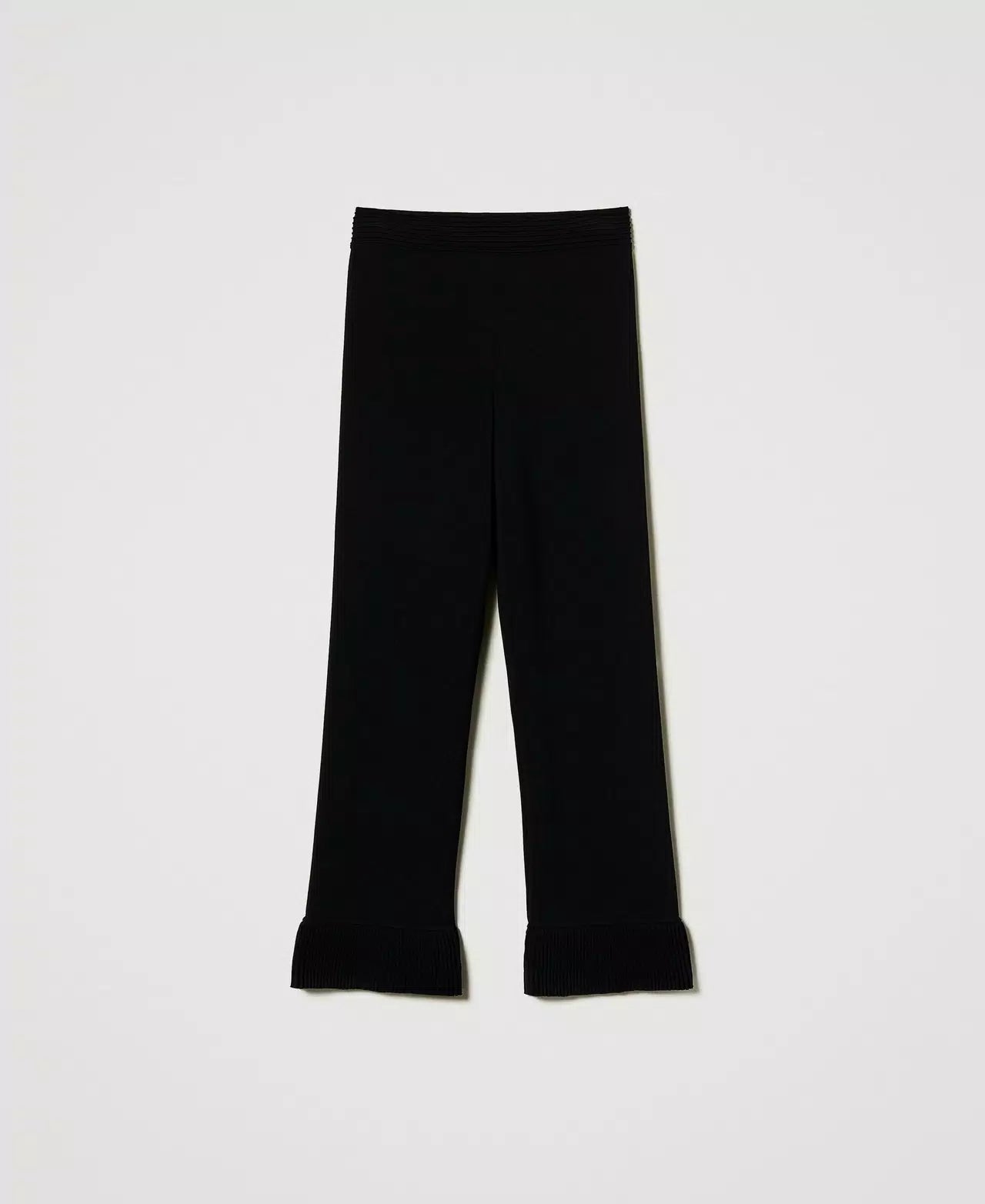 Flared Knit Trousers