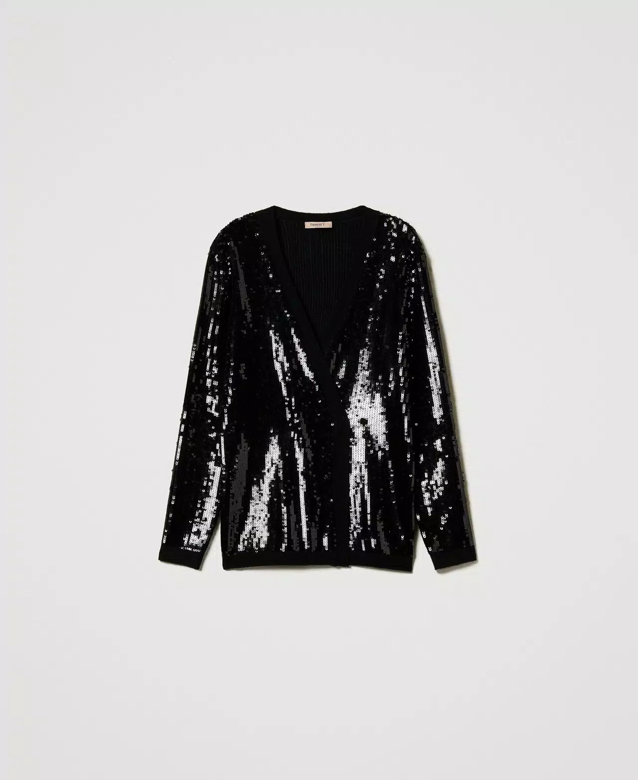 Full Sequin Double-Breasted Cardigan