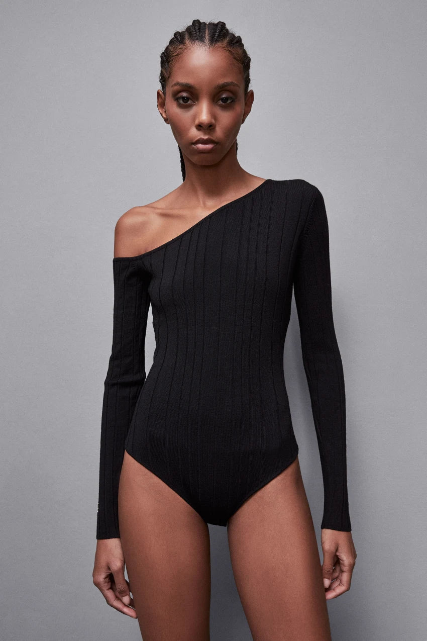 Slim Fit Wool Bodysuit