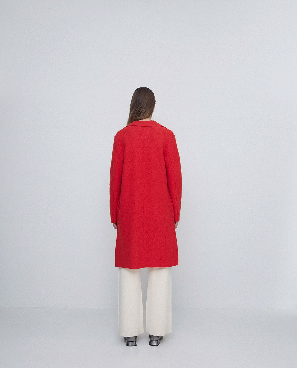 100% Wool Coat Red