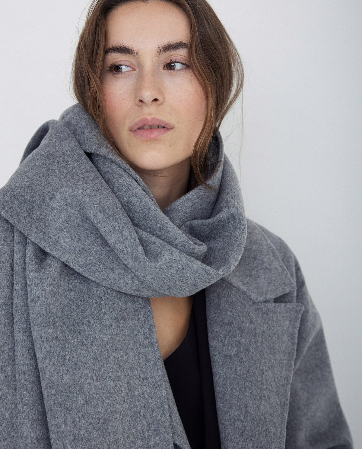 Soft Wool Scarf Grey