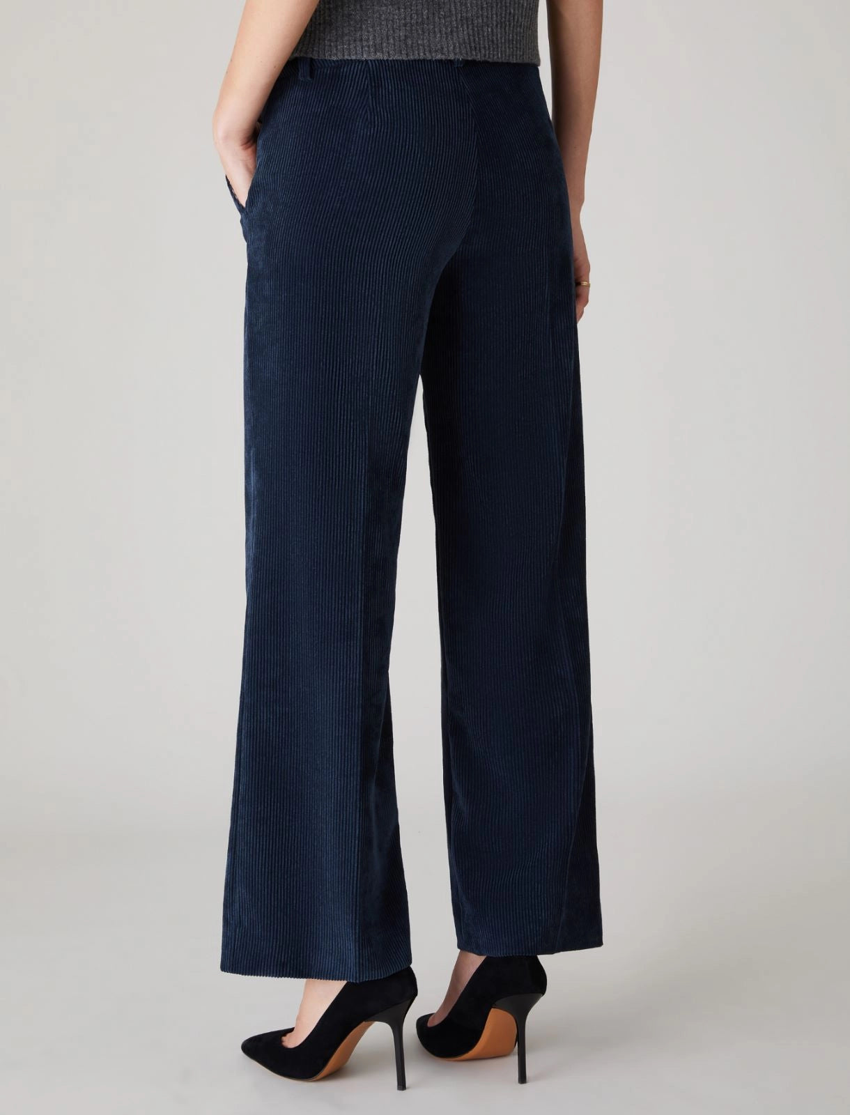 Velvet Straight-Leg Trousers