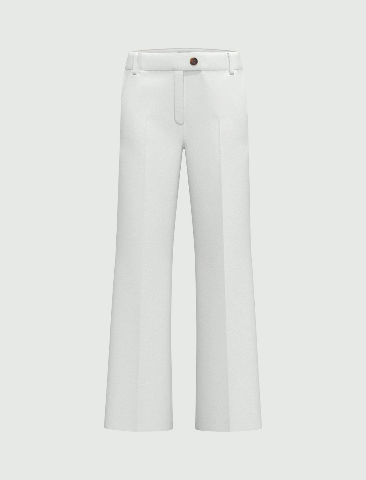 White Straight-Leg Trousers