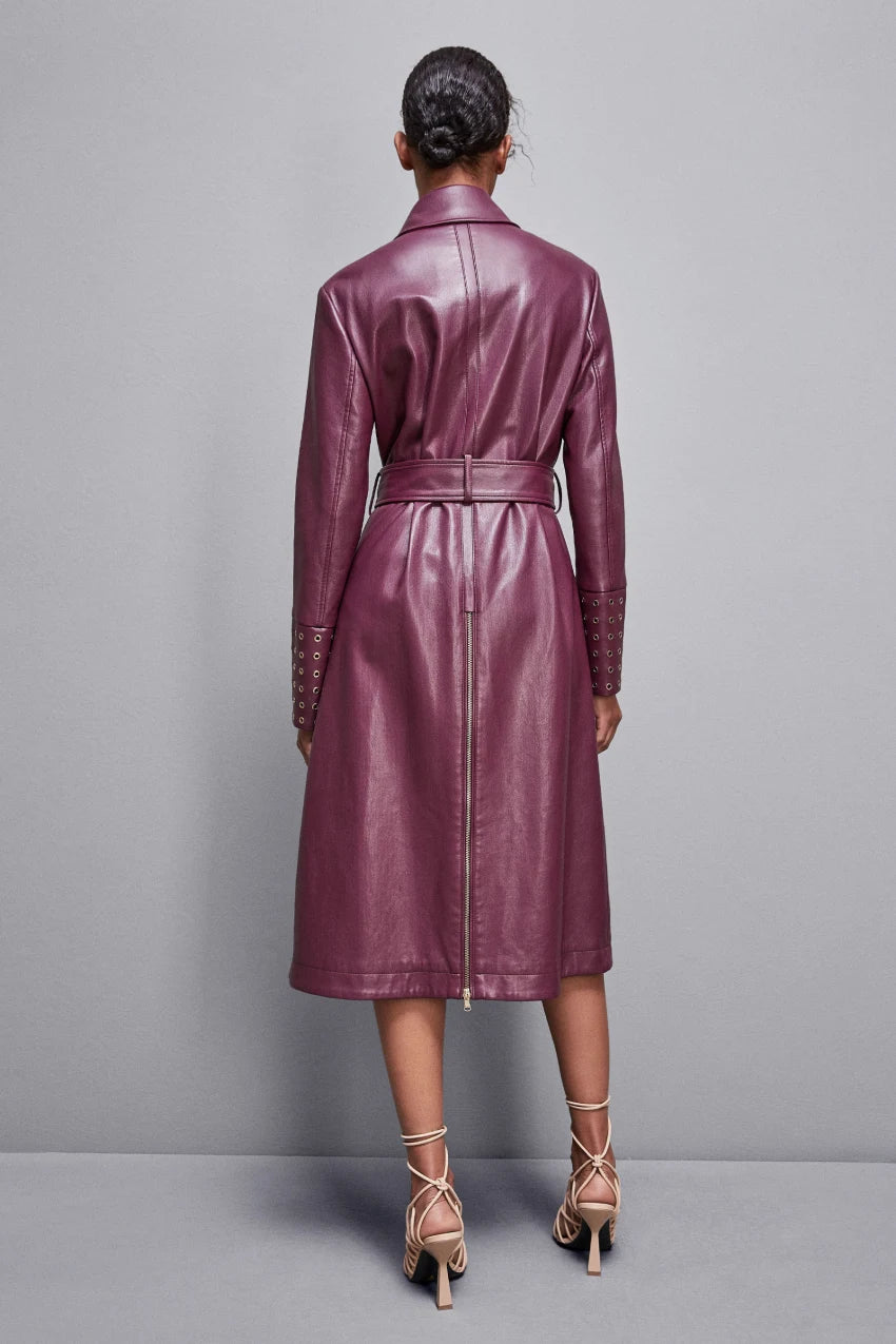 Eyelet Trench Coat