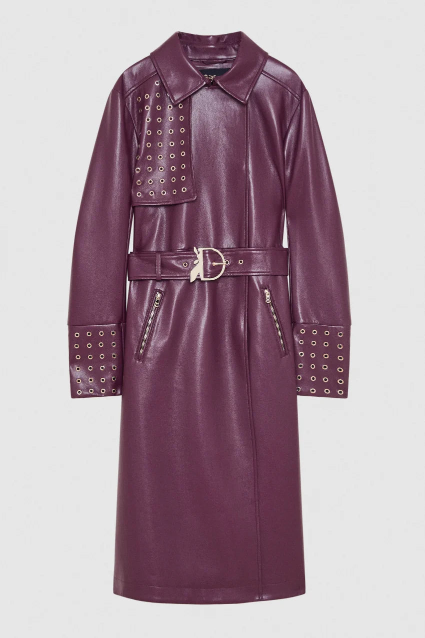 Eyelet Trench Coat