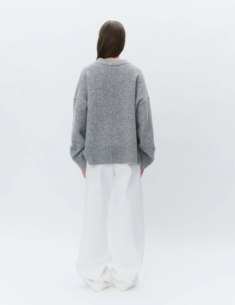 Josie Cozy Days Soft Alpaca Sweater Grey