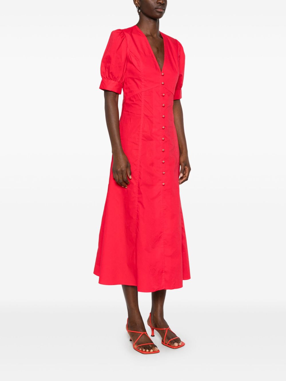 Short sleeve dress with buttons