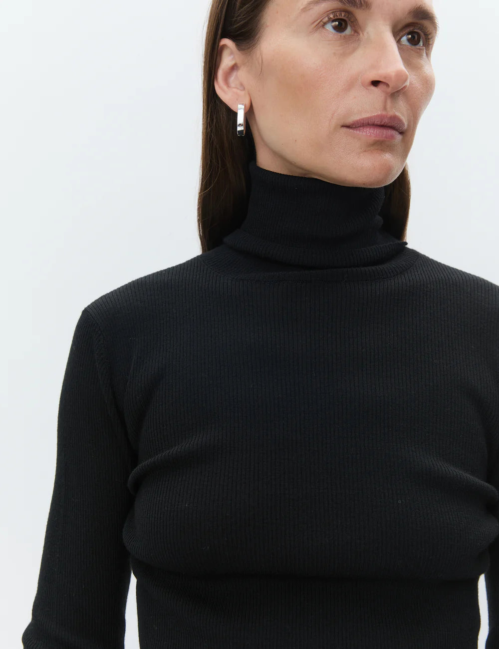 Sierra Roll Neck Knitted Sweater Black