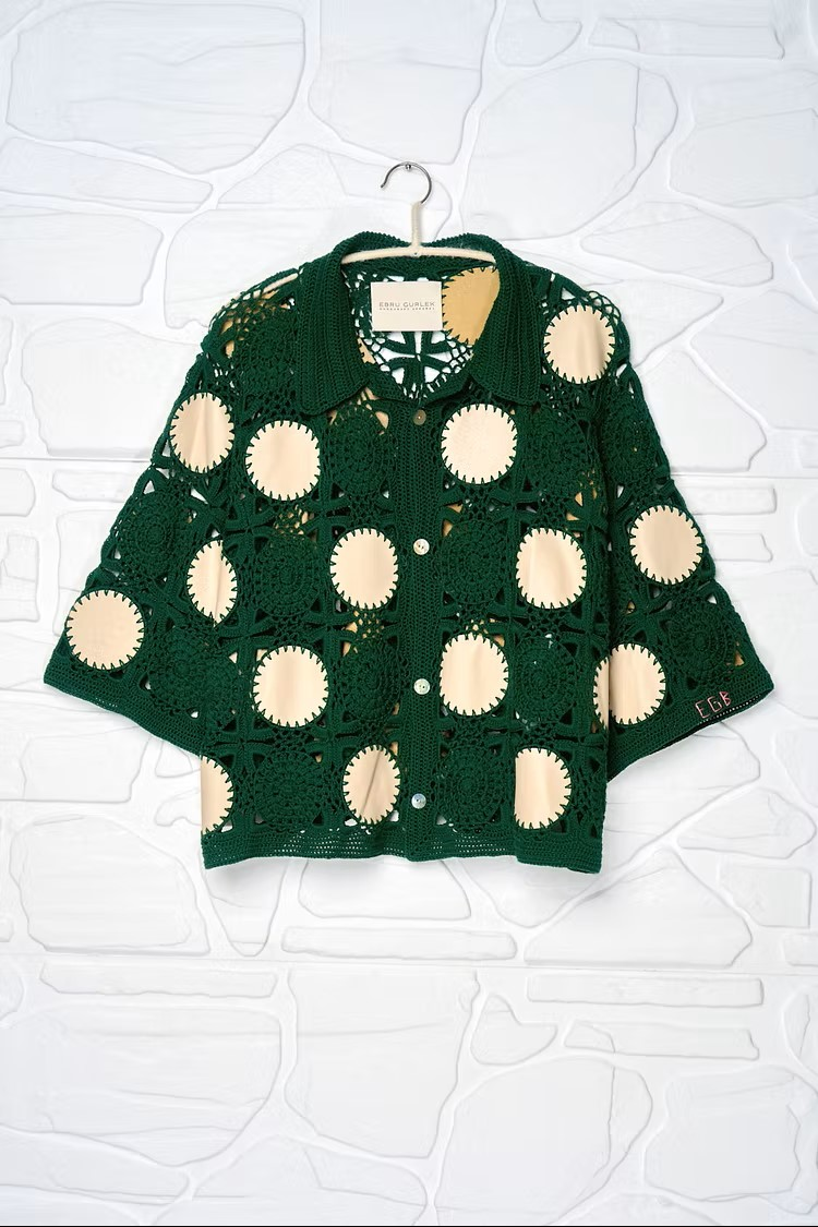 PolkaDots Chamois Crop Shirt